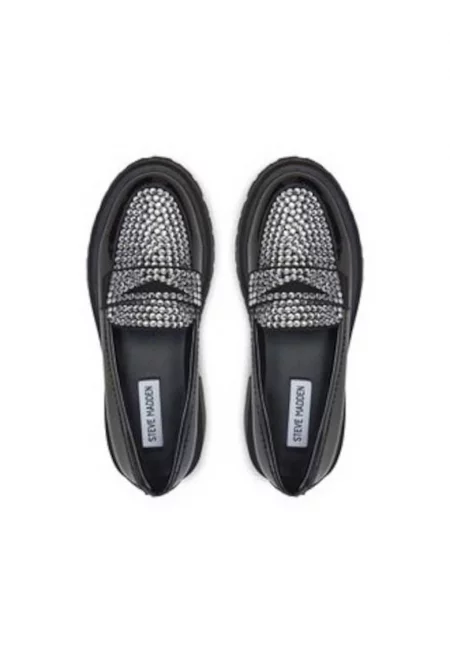 Дамски мокасини -  черни - екокожа - 44794