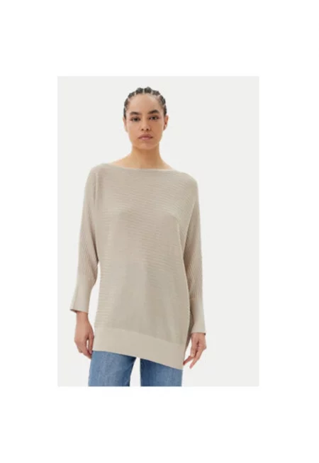 Дамски пуловер  251-MREC - Вискоза/Полиестер - Бежов