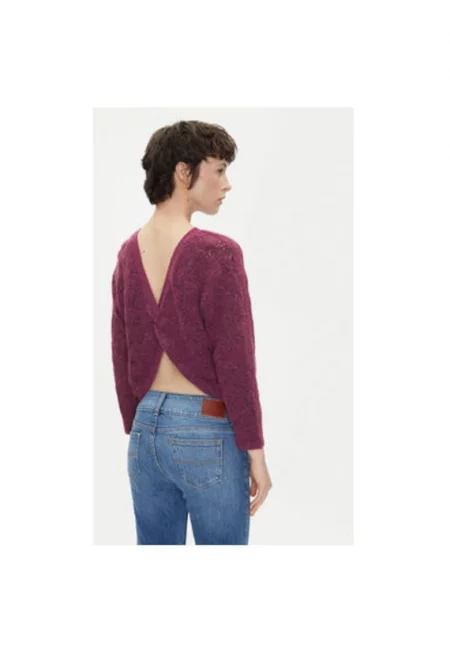 Дамски пуловер  PL702239 - Полиамид/Вълна - Розов - Розово