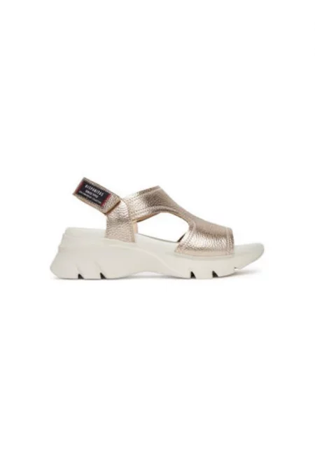 Дамски сандали - HV254010 -  Естествена кожа - Златист