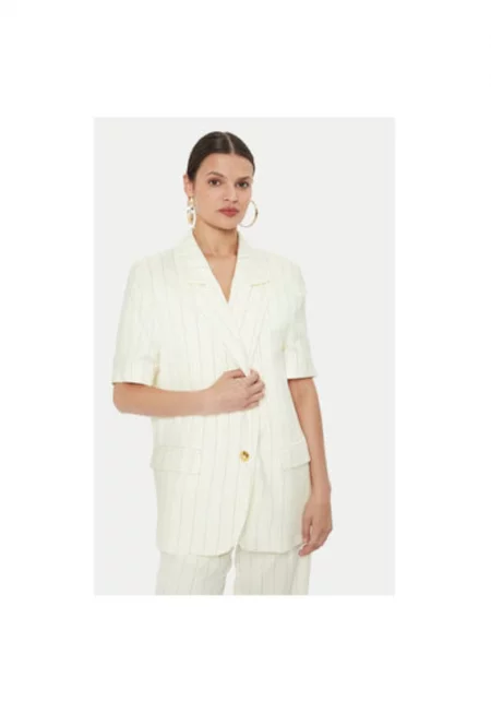 Дамско яке -  304543999 - Вискоза/Лен - Бежово - Бежов