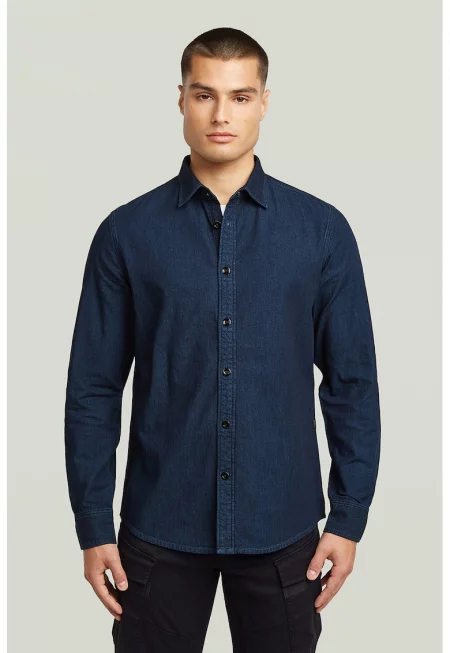 Дънков шакет с яка - Тъмносин