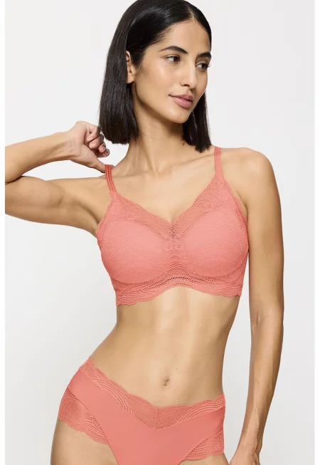 Дантелен сутиен Lift Smart - Пастелнорозов/Бледо розово/Прозрачен