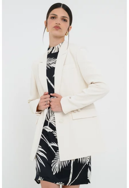 Едноцветно сако - Крем