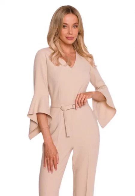 Гащеризон - S416 - във V - с бежово - с елегантност - във