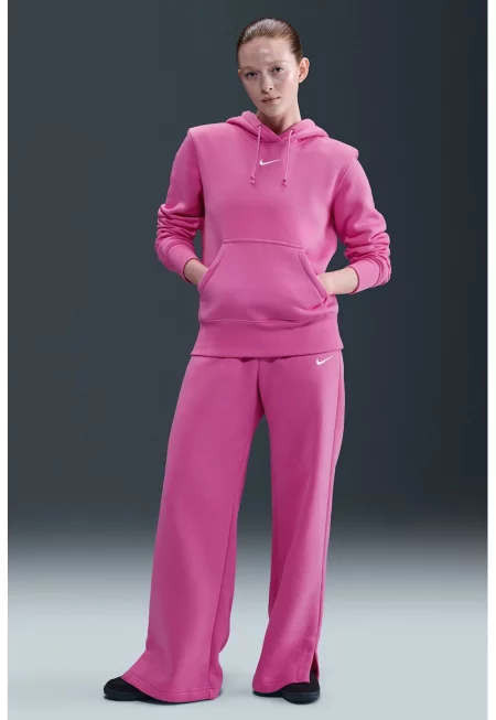 Худи Phoenix с джоб кенгуру - Бял/Пастелнорозов