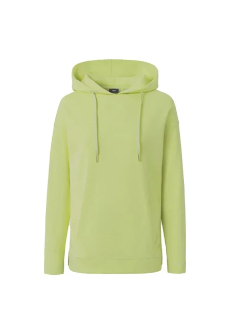 Худи с паднали ръкави и лого - Шам фъстък зелено