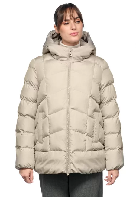 Капитонирано зимно яке Anylla с качулка - Слонова кост