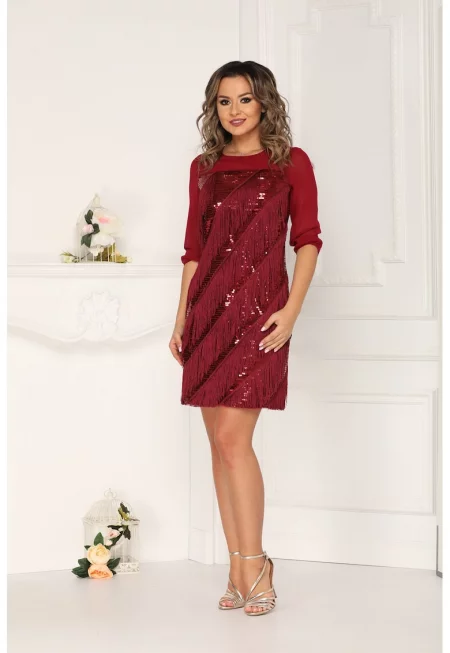 Къса рокля с пайети