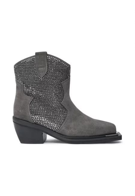 Каубойски ботуши и ботуши I240712 Сиво -  Естествена кожа