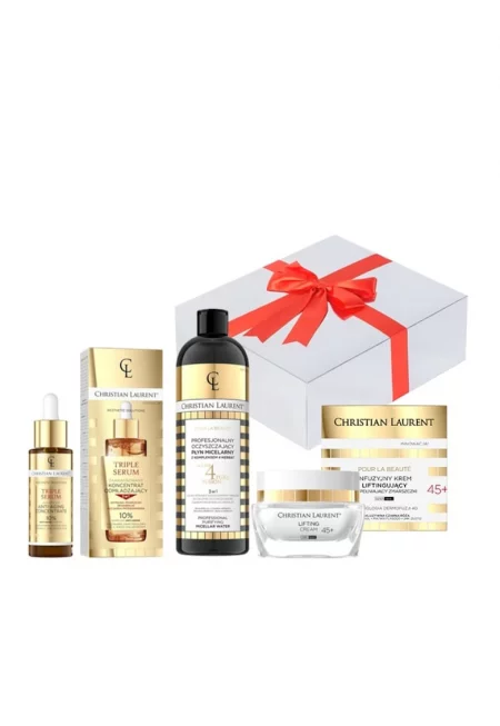 Комплект Крем за лице  INFUSION LIFTING 45+ - Усъвършенстван концентриран серум против стареене - Triple Serum - 10% - 30 ml - Професионална пречистваща ...