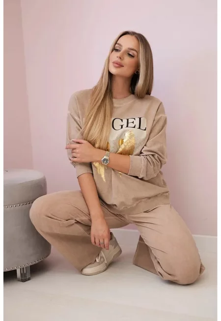 Комплект от широк суичър и панталон - Един размер