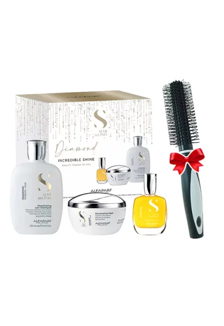 Комплект за блясък  Semi Di Lino Diamond Illuminating с 250 мл шампоан - 200 мл маска - 50 мл серум