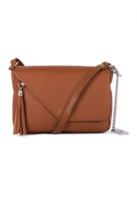 Кожена чанта с капаче