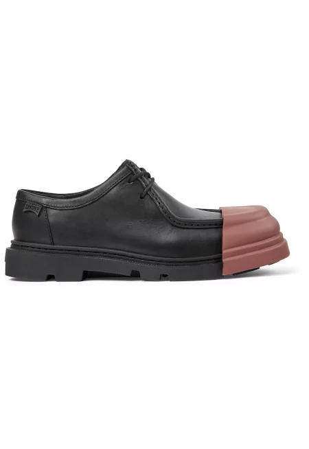 Кожени обувки Junction - Черен/Бледочервен