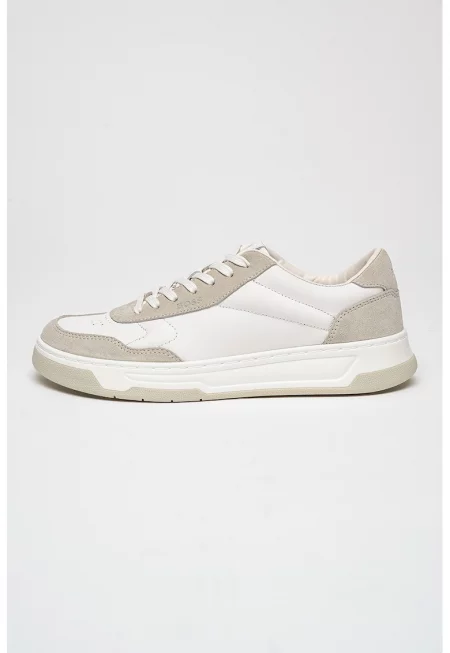 Кожени спортни обувки Baltimore - Бял/Светло сив