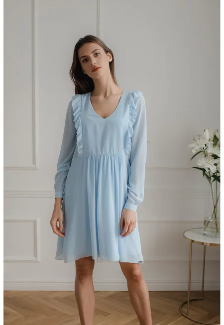 Ленитиф рокля L083 - синя - полиестер