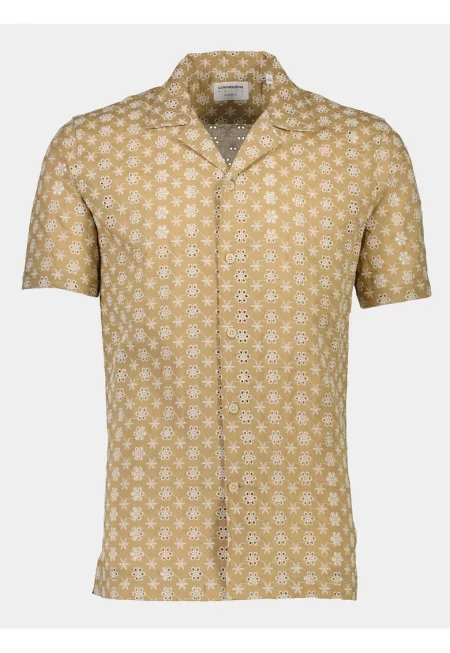 Мъжка риза  30-203569 - памук - бежов - Бежов