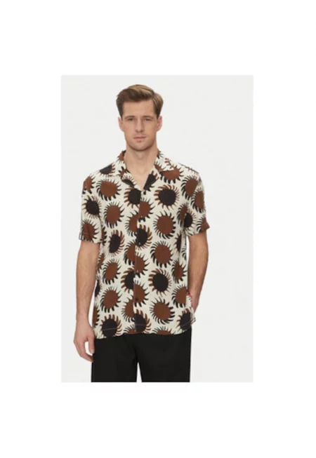 Мъжка риза Joop Jeans - 10019547 30046003 - Лиосел - Кафява - Кафяв