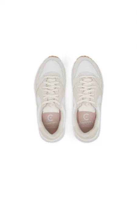 Мъжки маратонки - A13465C -  Естествена кожа - Бежов