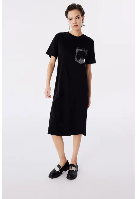 Миди рокля-тениска