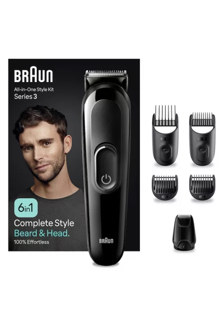 Мултифункционална машинка за подстригване  MGK3410 - Wet&Dry - 6 в 1 - 4 гребена - 1 мини самобръсначка - Автономност 50 минути - Черен