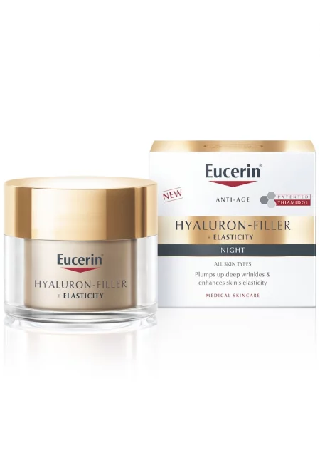 Нощен крем против бръчки  Hyaluron-Filler+Elasticity  - 50 мл