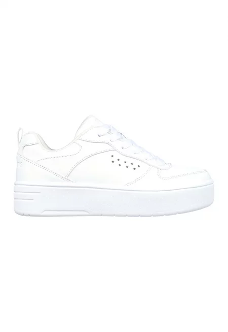 Обувки Court High от еко кожа - Бял