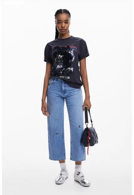 Памучна тениска с принт