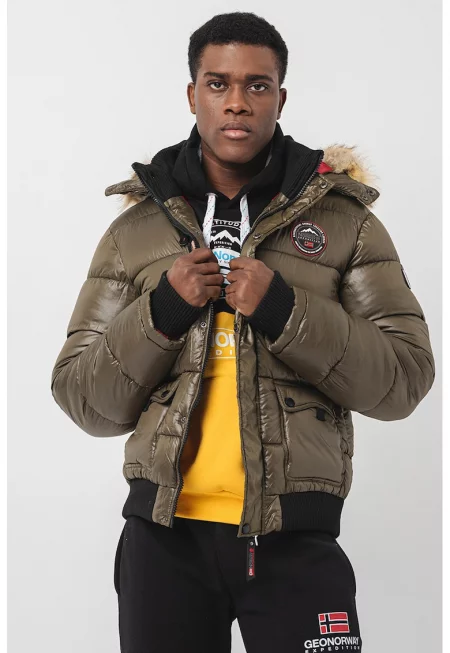 Подплатено зимно яке Bugs с качулка - Каки