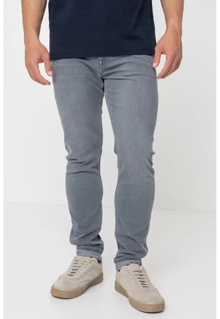 Прави дънки - Меланж тъмно сиво