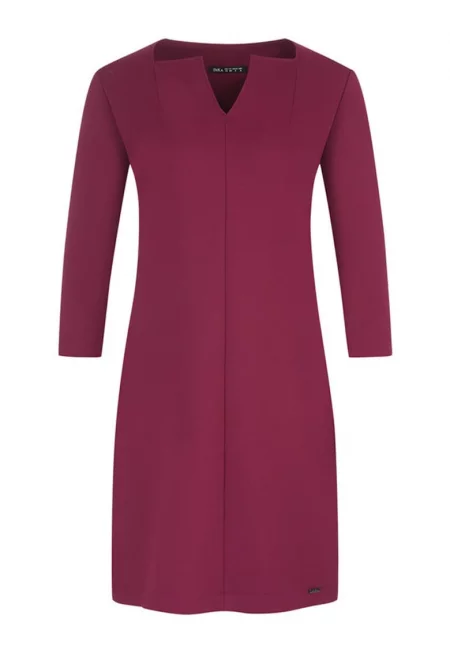 Рокля с класически дизайн и V-образно деколте