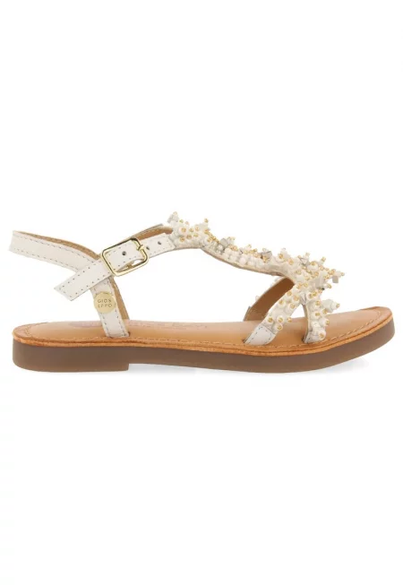 Сандали Tice с мъниста - Бял