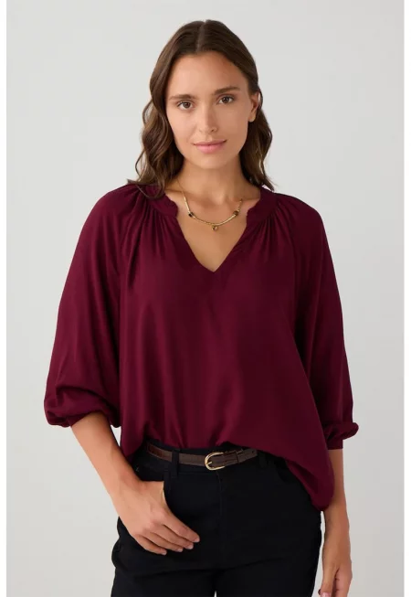 Шпиц блуза с 3/4 ръкави