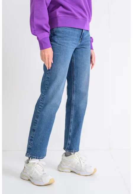 Скъсени прави дънки - Син