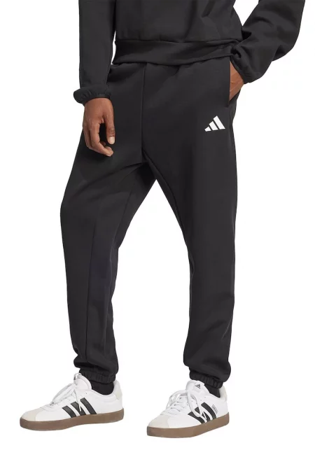 Скосен спортен панталон със странични джобове - Черен