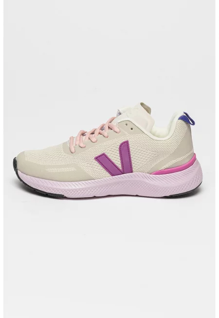 Спортни обувки с мрежести зони - Светло сив/Виолетов