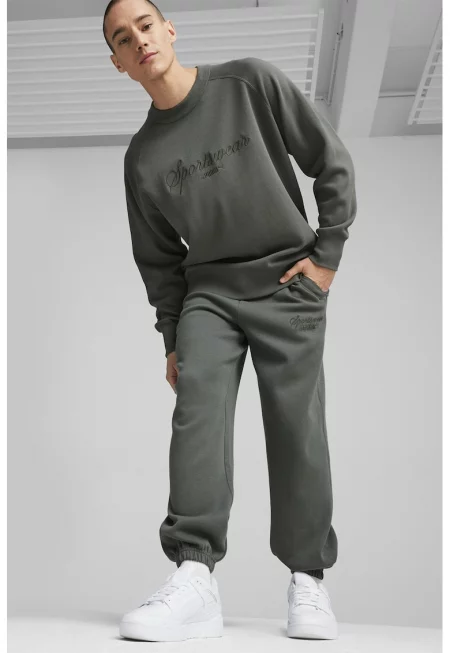 Суитшърт с бродерии - Tъмносив