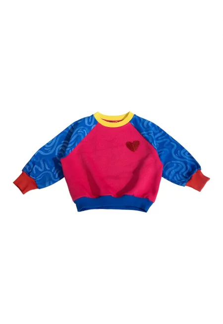 Суитшърт с овално деколте и дълги ръкави