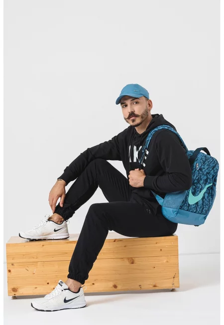 Тренировъчно худи с лого - Бял/Черен