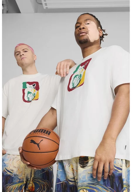 Уголемена тениска с принт