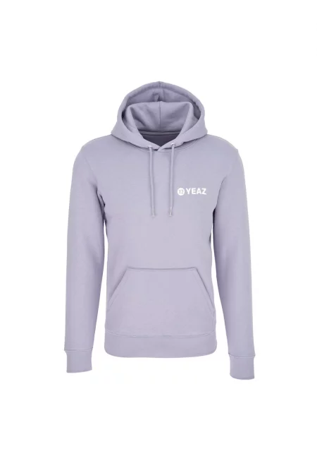 Унисекс худи Cushy от органичен памук с лого - Виолетов