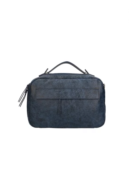 Унисекс кожена чанта със захабен ефект