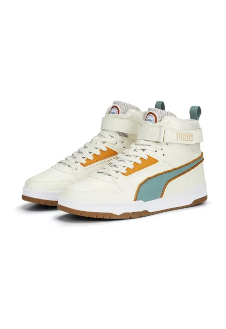 Унисекс спортни обувки Game Retro - Оранжев/Мръснобял/Персийско зелено