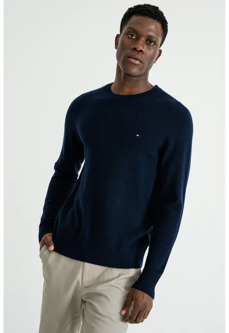 Вълнен пуловер с лого