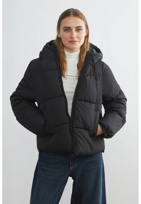 Ватирано зимно яке с джобове встрани