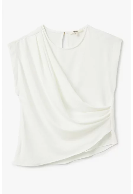 Асиметрична блуза с набирания