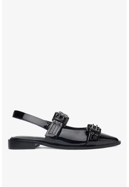 Балерини  5903698586274 - Естествена кожа - Черен - Черен