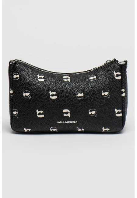 Чанта от еко кожа - Черен/Мръснобял