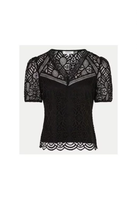 Дамска блуза  303918149 - Памук/Полиамид - Черен